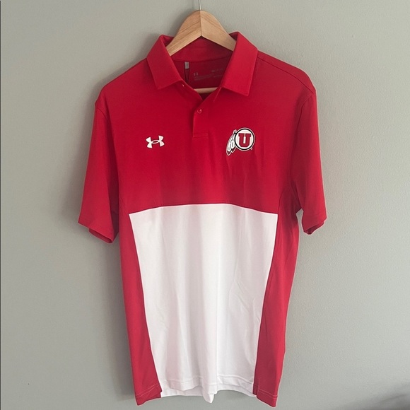 Under Armour Golf Men's Polo Shirt Utah Utes Size Small NEW WITH TAGS - Picture 2 of 9